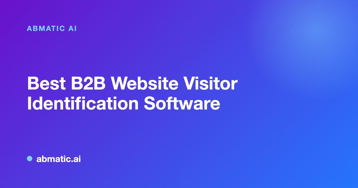 Comparison of B2B website visitor identification software tools in 2026