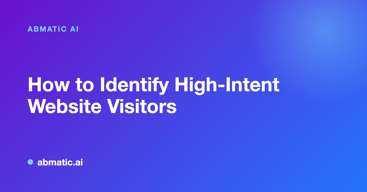 Scoring model that separates high-intent website visitors from low-intent traffic