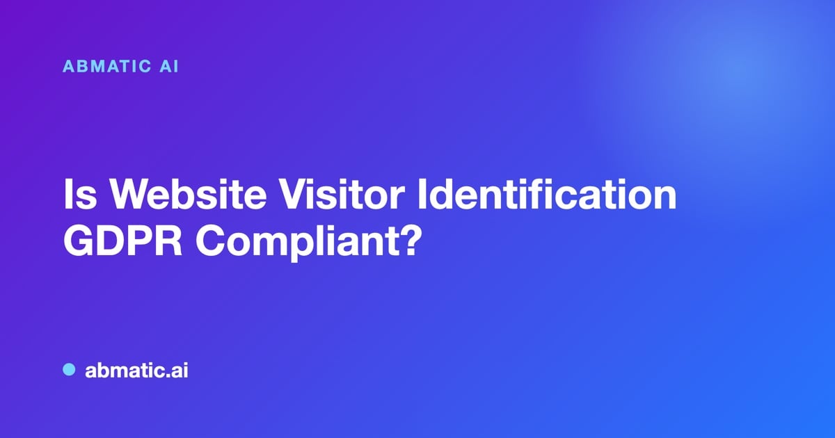 GDPR compliance checklist for website visitor identification tools