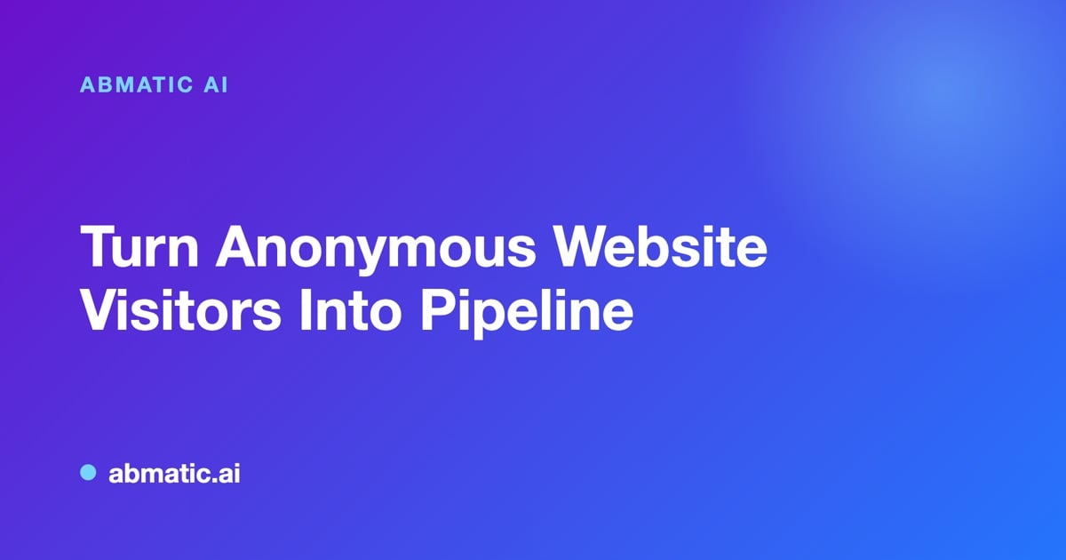Workflow diagram showing anonymous website traffic converted into qualified B2B pipeline