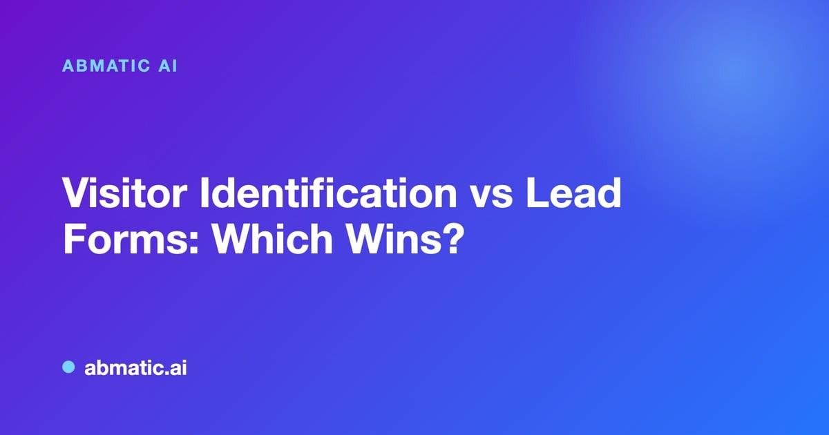 Website visitor identification compared to lead forms for B2B demand capture